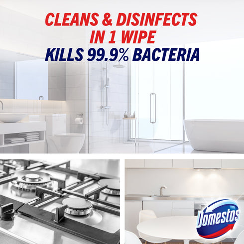 Domestos Pro Disinfecting Wipes 75pc
