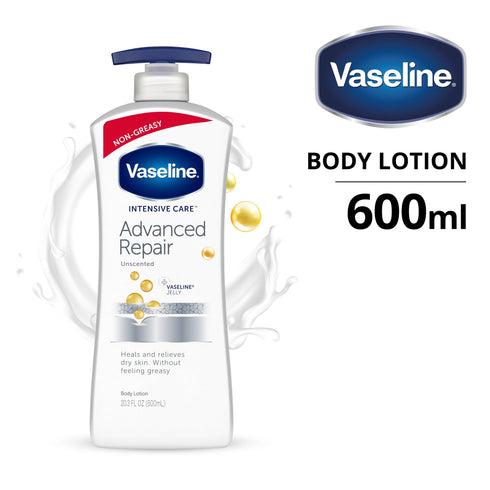 Vaseline Intensive Care Body Lotion Advanced Repair Unscented 600ml