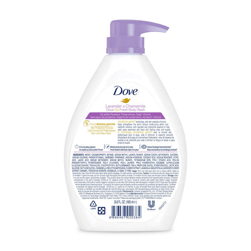 Dove Relaxing Lavender & Chamomile Body Wash 1L