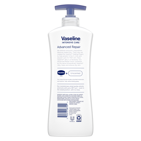 Vaseline Intensive Care Body Lotion Advanced Repair Unscented 600ml