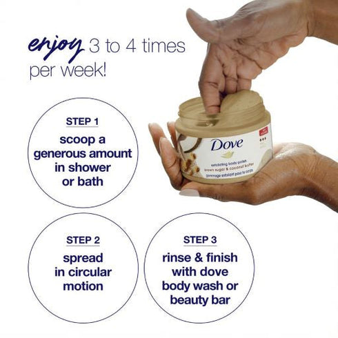 Dove Body Polish Brown Sugar & Coconut Butter Deep Exfoliating Body Scrub 298g