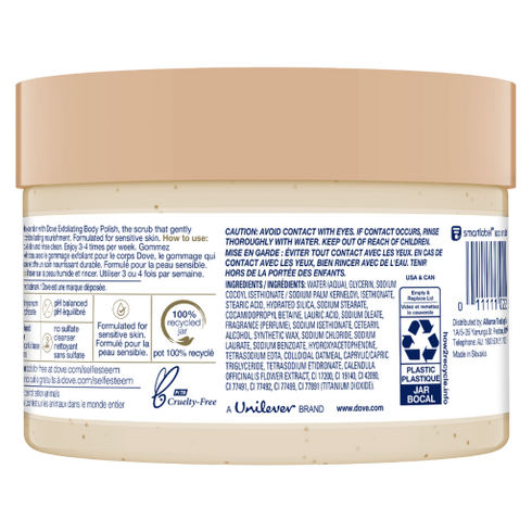 Dove Body Polish Colloidal Oatmeal & Calendula Oil Gentle Exfoliating Body Scrub 298g