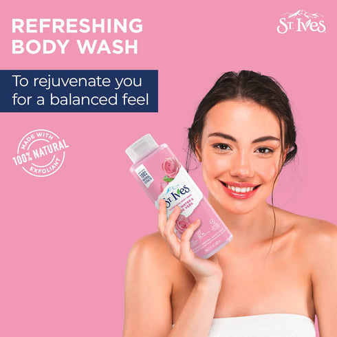 St. Ives Refreshing Bodywash Rose Water & Aloe Vera 473ml
