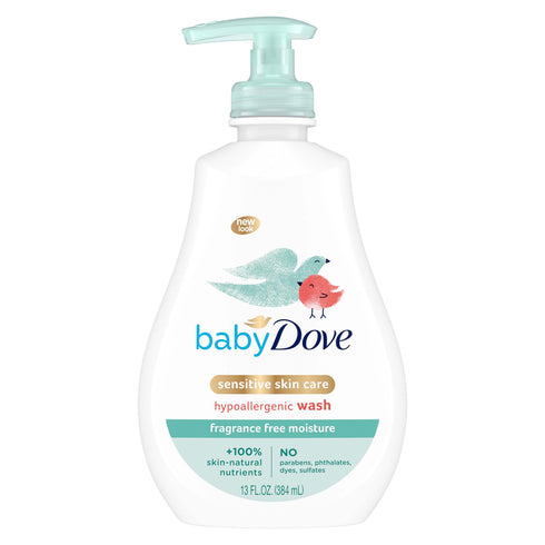 Baby Dove Fragrance Free Moisture Hypoallergenic Baby Wash 384ml