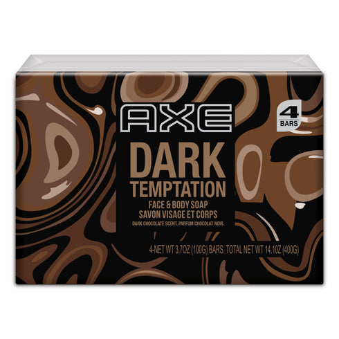 Axe Dark Temptation Face & Body Soap Bar 4x100g