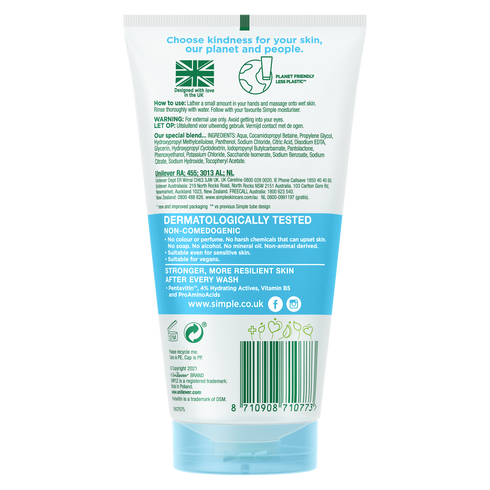 Simple Water Boost Micellar Facial Gel Wash 150ml (Exp 26 Apr '23)
