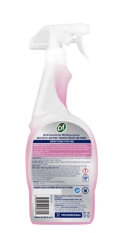 Cif Professional Antibacterial Multipurpose Spray 700ml