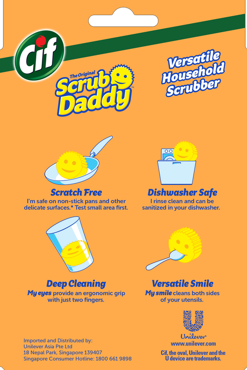 Cif Scrub Daddy Kitchen Sponge, Original Yellow Sponge