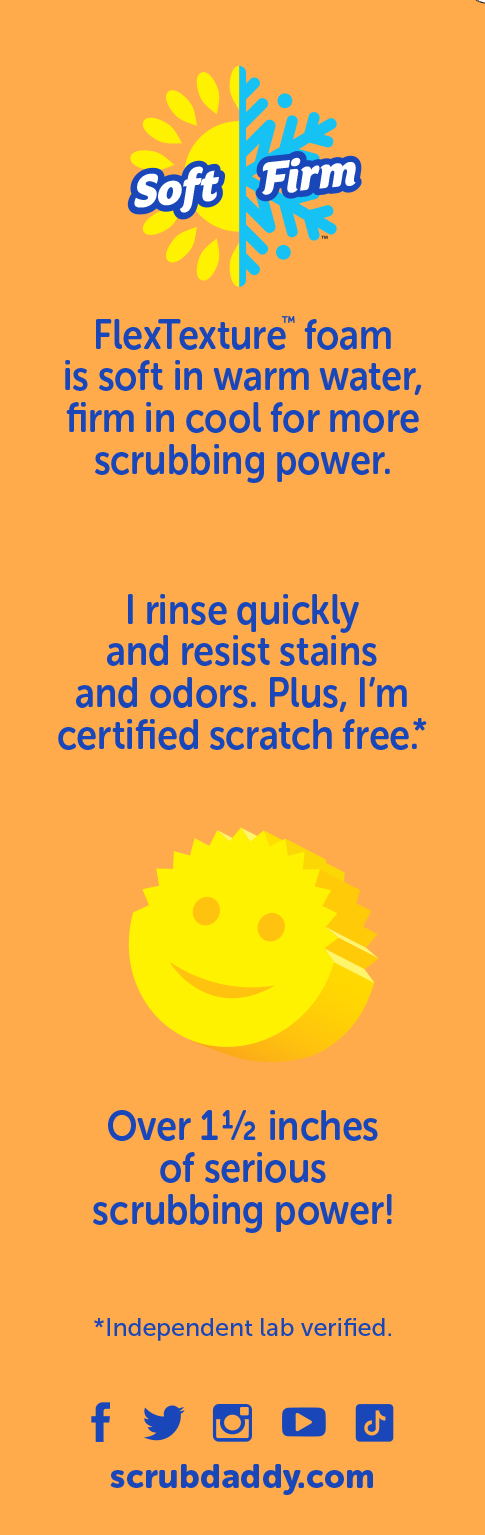 Cif Scrub Daddy Kitchen Sponge, Original Yellow Sponge