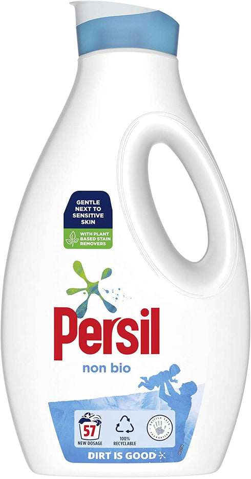 Persil Non Bio Laundry Washing Liquid Detergent, 57 Washes, 1.539L