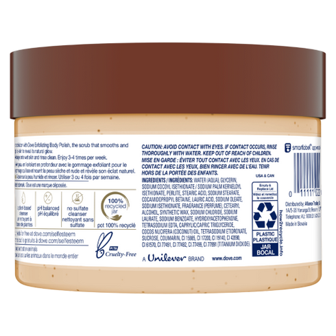 Dove Body Polish Brown Sugar & Coconut Butter Deep Exfoliating Body Scrub 298g