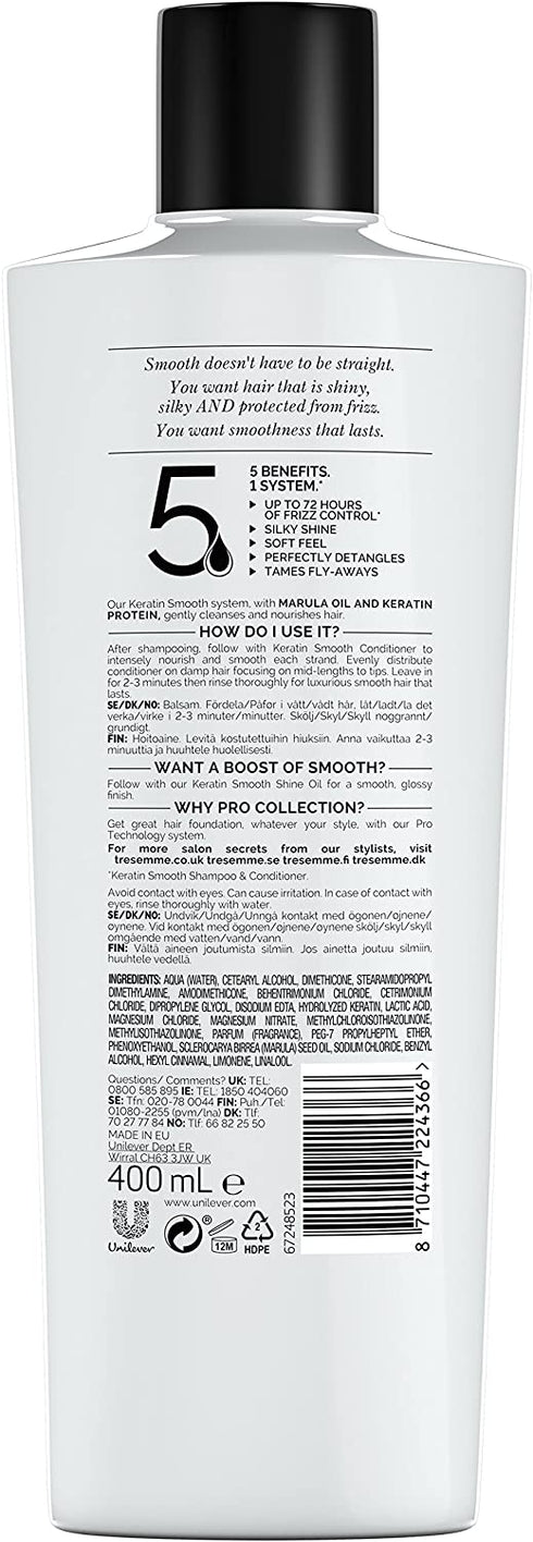 TRESemmé Keratin Smooth Conditioner with Marula Oil 400ml