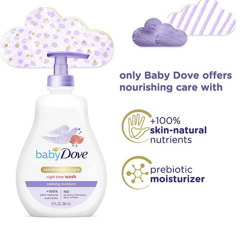 Baby Dove Sensitive Skin Care Night Time Wash 400ml