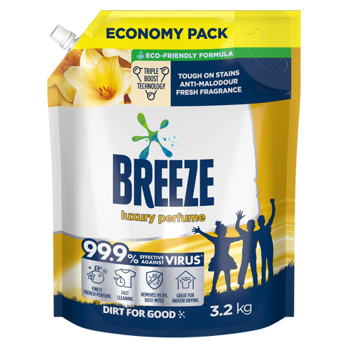 Breeze Luxury Perfume Laundry Detergent 3.2kg Refill