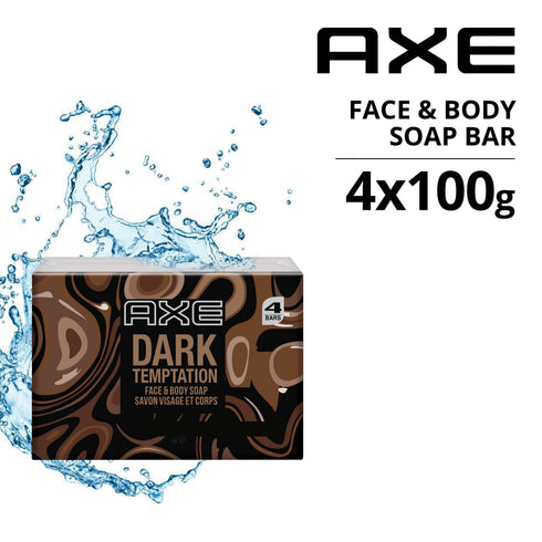 Axe Dark Temptation Face & Body Soap Bar 4x100g