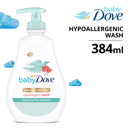 Baby Dove Fragrance Free Moisture Hypoallergenic Baby Wash 384ml