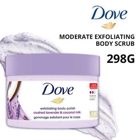 Dove Body Polish Crushed Lavender & Coconut Milk Moderate Exfoliating Body Scrub 298g