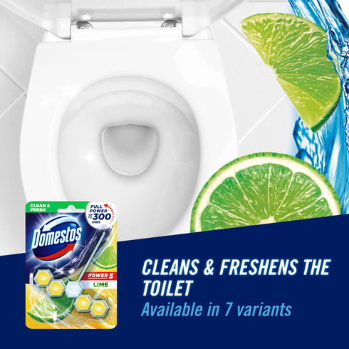 Domestos Power 5 Rim Block Lime 55G