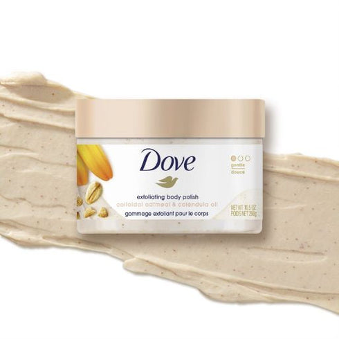 Dove Body Polish Colloidal Oatmeal & Calendula Oil Gentle Exfoliating Body Scrub 298g
