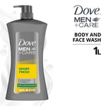 Dove Men+Care Sport Fresh Body And Face Wash 1L